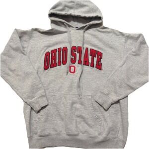 Vintage Ohio State Buckeyes Hoodie Gray Embroidered Logo OVb Mens Medium 00s